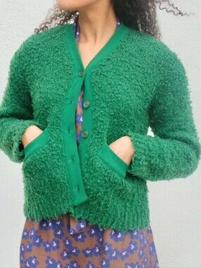 Caron Callahan Anny Cardigan In Kelly Green